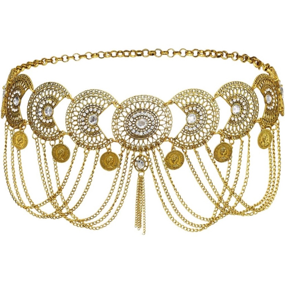Bronze Coin Waist Belt Goddess Gypsy Cosplay